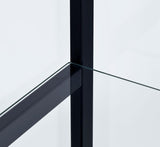 Cyclamen 3-shelf Clear Glass Curio Display Cabinet Black | Full | Black | 950179