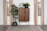 Borman 2-door Home Bar Cabinet Wine Storage Walnut and Black | Brown | Walnut | 950318
