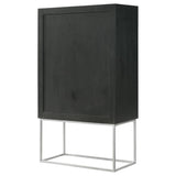 Borman 2-door Home Bar Cabinet Wine Storage Walnut and Black | Brown | Walnut | 950318