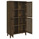 Elouise 4-door Engineered Wood Tall Accent Cabinet Dark Pine | King | Brown | Dark Pine | 950335