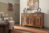 Harper 3-door Solid Reclaimed Wood Accent Cabinet Brown | Brown | Reclaimed Wood | 950367