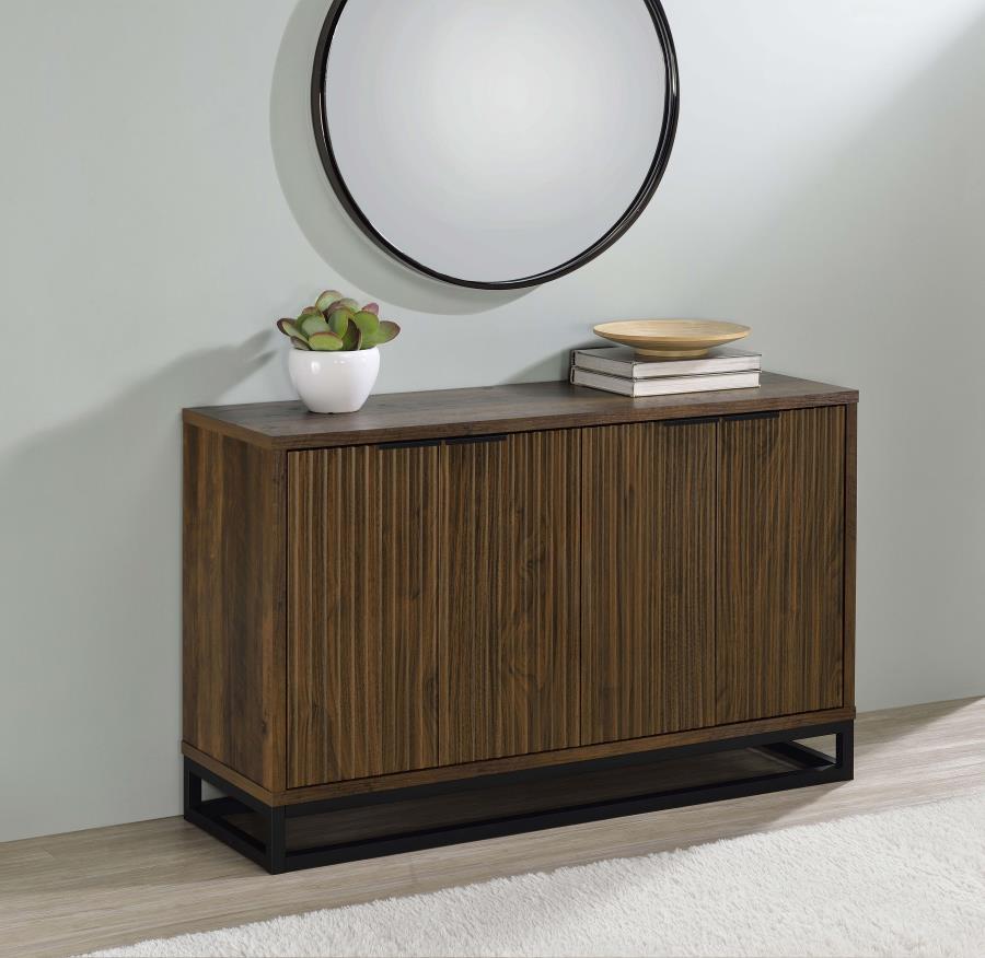 Ryatt 4-door Engineered Wood Accent Cabinet Dark Pine | Brown | Dark Pine | 950393