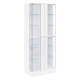 Cabra 4-door LED Curio Display Cabinet White High Gloss | King | White | White High Gloss | 950397