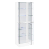 Cabra 4-door LED Curio Display Cabinet White High Gloss | King | White | White High Gloss | 950397