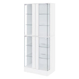 Cabra 4-door LED Curio Display Cabinet White High Gloss | King | White | White High Gloss | 950397