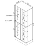 Cabra 4-door LED Curio Display Cabinet White High Gloss | King | White | White High Gloss | 950397