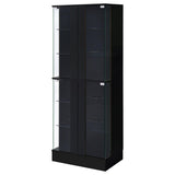 Cabra 4-door LED Curio Display Cabinet Black High Gloss | King | Black | Black High Gloss | 950398