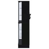 Cabra 4-door LED Curio Display Cabinet Black High Gloss | King | Black | Black High Gloss | 950398