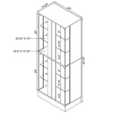 Cabra 4-door LED Curio Display Cabinet Black High Gloss | King | Black | Black High Gloss | 950398
