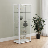 Aero 5-shelf Display Curio Cabinet with LED Lighting White | Full | White | 950399