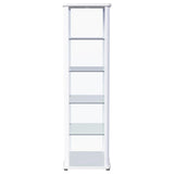 Aero 5-shelf Display Curio Cabinet with LED Lighting White | Full | White | 950399