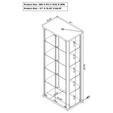 Aero 5-shelf Display Curio Cabinet with LED Lighting White | Full | White | 950399