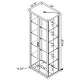 Aero 4-shelf Display Curio Cabinet with LED Lighting Black | Full | Black | 950400