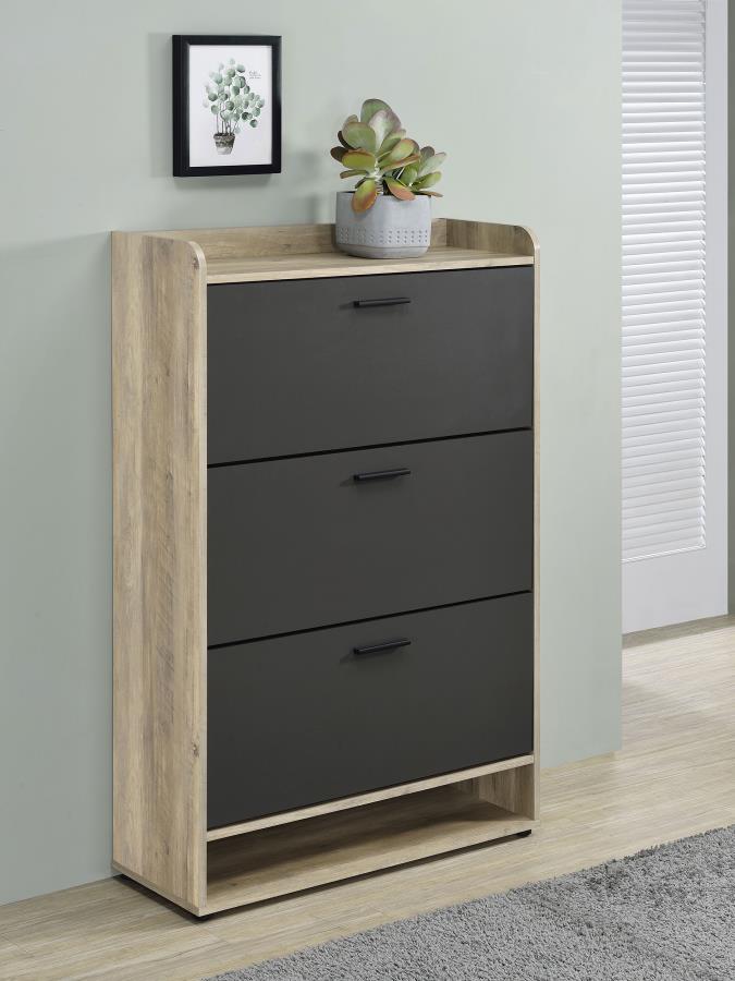 Denia 3-tier Engineered Wood Shoe Cabinet Grey | King | Grey | 950404