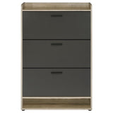 Denia 3-tier Engineered Wood Shoe Cabinet Grey | King | Grey | 950404