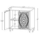 Cardella 2-door Mandala Accent Cabinet Distressed White | White | Distressed White | 950411