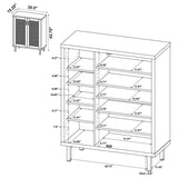 Teller 2-door Shoe Storage Cabinet Natural Oak | Beige | Natural Oak | 950421