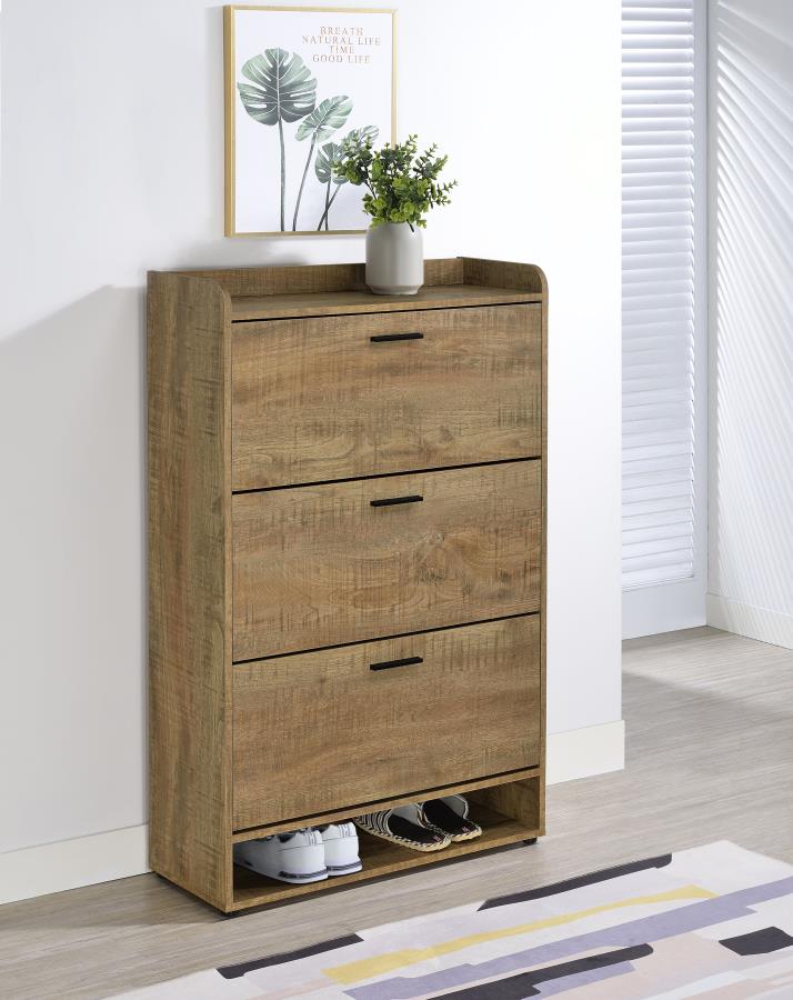 Denia 3-tier Engineered Wood Shoe Cabinet Mango | King | Brown | Mango | 950425