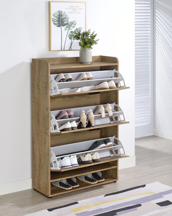 Denia 3-tier Engineered Wood Shoe Cabinet Mango
