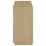 Tilbury 2-door Glass Front Accent Display Cabinet Light Oak | Full | Brown | Light Oak | 950429