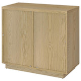 Tilbury 2-door Glass Front Accent Display Cabinet Light Oak | Full | Brown | Light Oak | 950429