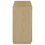 Tilbury 2-door Glass Front Accent Display Cabinet Light Oak