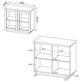 Tilbury 2-door Glass Front Accent Display Cabinet Light Oak | Full | Brown | Light Oak | 950429
