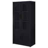 Riva 4-door Tall Accent Display Cabinet LED Lighting Black | King | Black | 950432