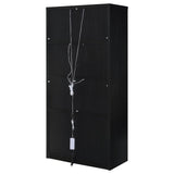 Riva 4-door Tall Accent Display Cabinet LED Lighting Black | King | Black | 950432