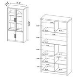 Riva 4-door Tall Accent Display Cabinet LED Lighting Black | King | Black | 950432