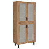 Teller 80-inch 4-door Tall Shoe Storage Cabinet Natural Oak | Brown | Natural Oak | 950440