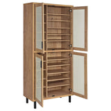 Teller 80-inch 4-door Tall Shoe Storage Cabinet Natural Oak | Brown | Natural Oak | 950440