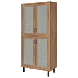 Teller 80-inch 4-door Tall Shoe Storage Cabinet Natural Oak | Brown | Natural Oak | 950440