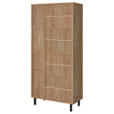 Teller 80-inch 4-door Tall Shoe Storage Cabinet Natural Oak | Brown | Natural Oak | 950440