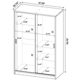 Noble 2-door Bedroom Wardrobe Storage Cabinet Armoire Latte | Beige | Latte | 950441LOK