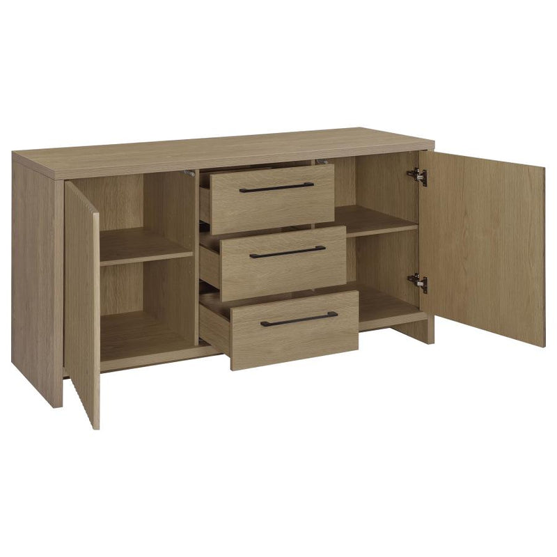 Amery 3-drawer Accent Storage Cabinet Console Latte