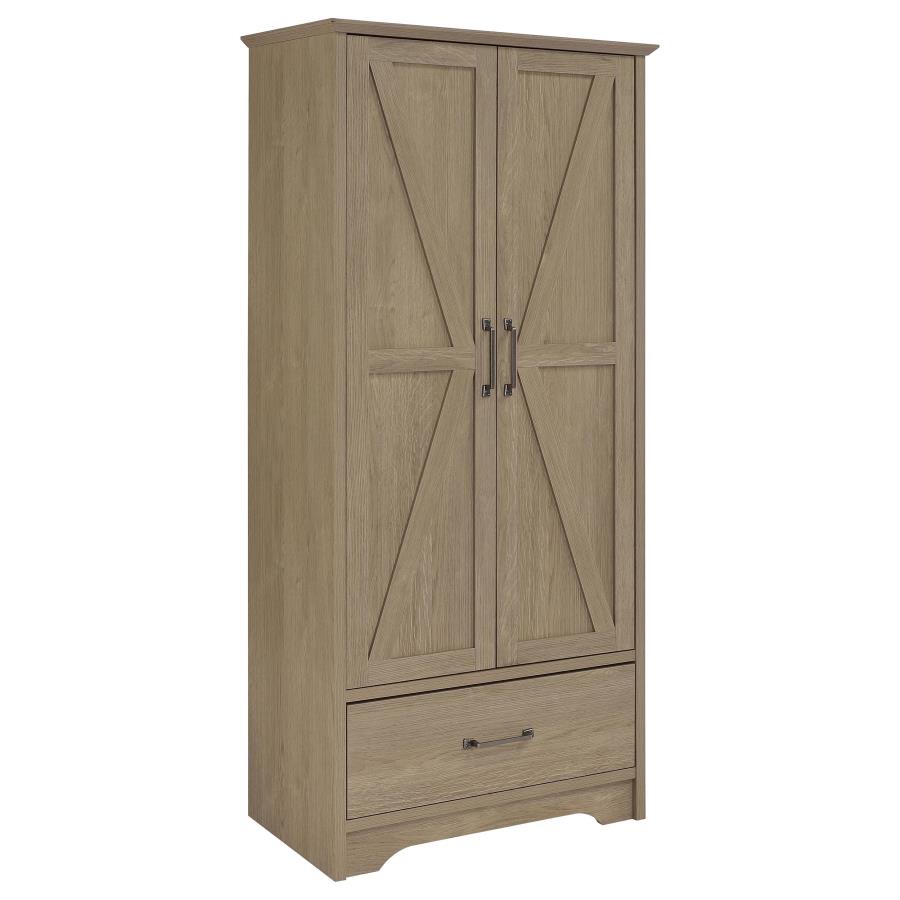 Arvida 2-door Bedroom Wardrobe Storage Cabinet Armoire Latte | Beige | Latte | 950443
