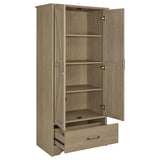 Arvida 2-door Bedroom Wardrobe Storage Cabinet Armoire Latte | Beige | Latte | 950443