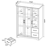 Canova 3-door Bedroom Wardrobe Storage Cabinet Armoire Latte | Beige | Latte | 950445