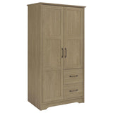Cassara 2-door Bedroom Wardrobe Storage Cabinet Armoire Latte | Beige | Latte | 950446