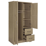 Cassara 2-door Bedroom Wardrobe Storage Cabinet Armoire Latte | Beige | Latte | 950446