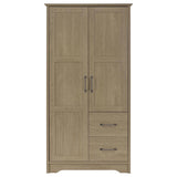 Cassara 2-door Bedroom Wardrobe Storage Cabinet Armoire Latte | Beige | Latte | 950446