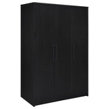 Cerda 3-door Bedroom Wardrobe Storage Cabinet Armoire Black | Black | 950448BLK