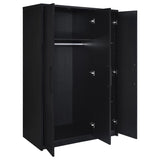 Cerda 3-door Bedroom Wardrobe Storage Cabinet Armoire Black | Black | 950448BLK