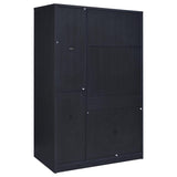 Cerda 3-door Bedroom Wardrobe Storage Cabinet Armoire Black | Black | 950448BLK
