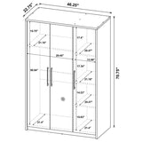 Cerda 3-door Bedroom Wardrobe Storage Cabinet Armoire Black | Black | 950448BLK
