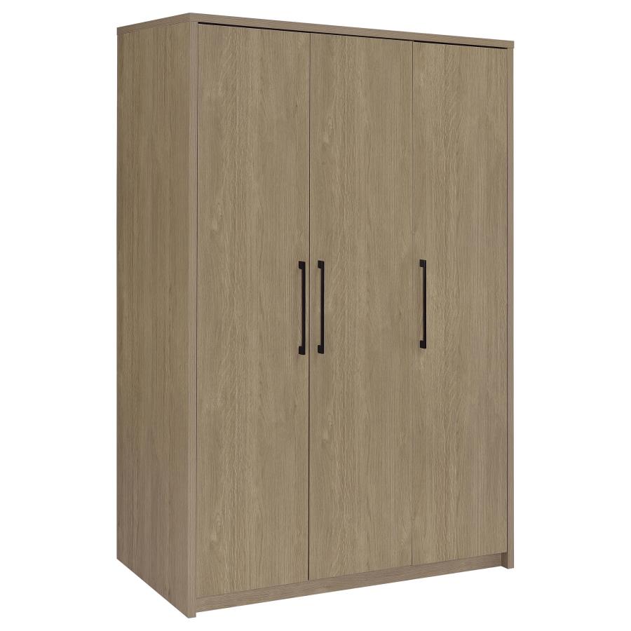 Cerda 3-door Bedroom Wardrobe Storage Cabinet Armoire Latte | Beige | Latte | 950448LTE