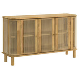 Ervine 3-Door Rope Panel Sideboard Accent Storage Cabinet Natural | Beige | Natural | 950460
