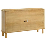 Ervine 3-Door Rope Panel Sideboard Accent Storage Cabinet Natural | Beige | Natural | 950460