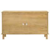 Ervine 3-Door Rope Panel Sideboard Accent Storage Cabinet Natural | Beige | Natural | 950460